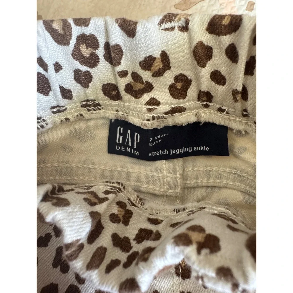 Gap Denim Toddler Girls‎ Leopard Print Stretch Jegging Ankle Pants 2 Years Baby